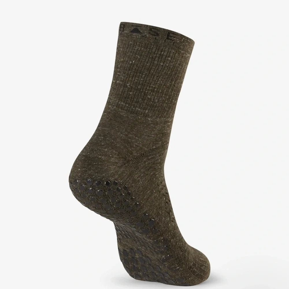NWT Base 33 Crew Grip Socks Yoga Barre Pilates Unisex Size Small